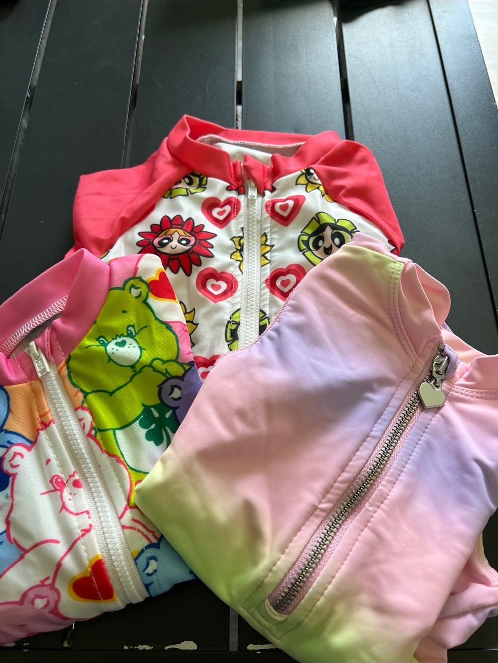 3 pieces girl  one piece swinsuit set look pictures ! cute 4t